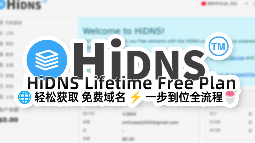 HiDNS 域名终身免费计划
